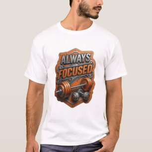 Camiseta Design de texto WITTY GRAY SEMPRE FOCADO