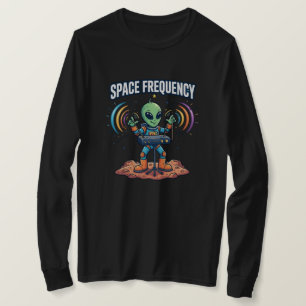 Camiseta Design de Theremin de Frequência Espacial Alieníge