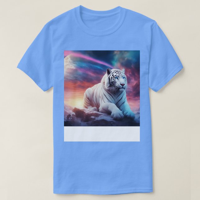 Camiseta design de tigre branco (Frente do Design)