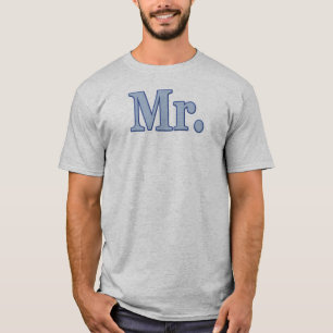 Camiseta Design de Tipografia Azul MR