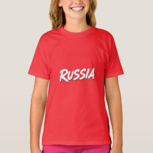 Camiseta Design de Tipografia com Bandeira da Rússia com Pi
