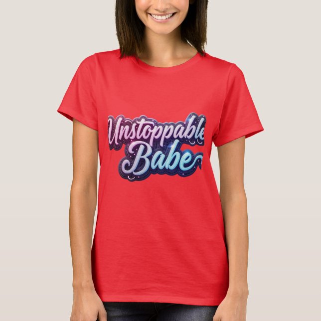Camiseta Design de tipografia de Babe Bold. (Frente)