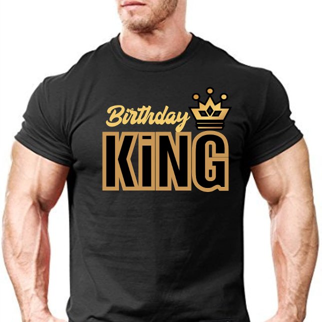 Camiseta Design de Tipografia de Birthday King (Criador carregado)