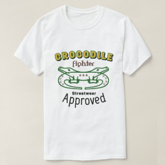 Camiseta design de tipografia de crocodilo