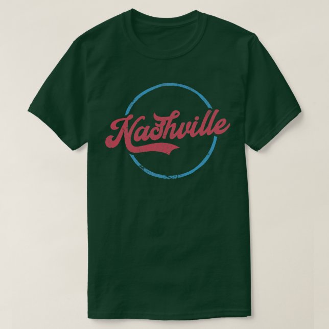 Camiseta Design de Tipografia de Nashville Retro (Frente do Design)