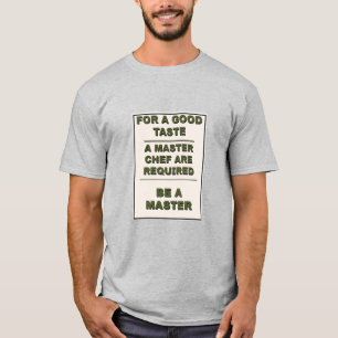Camiseta Design de Tipografia de Vintage Master Chef