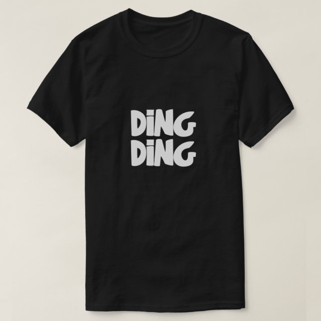 Camiseta Design de Tipografia Ding Ding Negrito (Frente do Design)