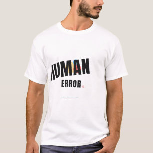 Camiseta Design de Tipografia Divertida de Erro Humano Tecn