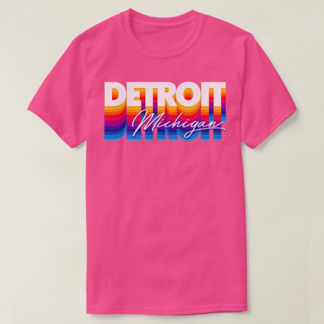 Camiseta Design de Tipografia do Michigan Retro (Frente do Design)