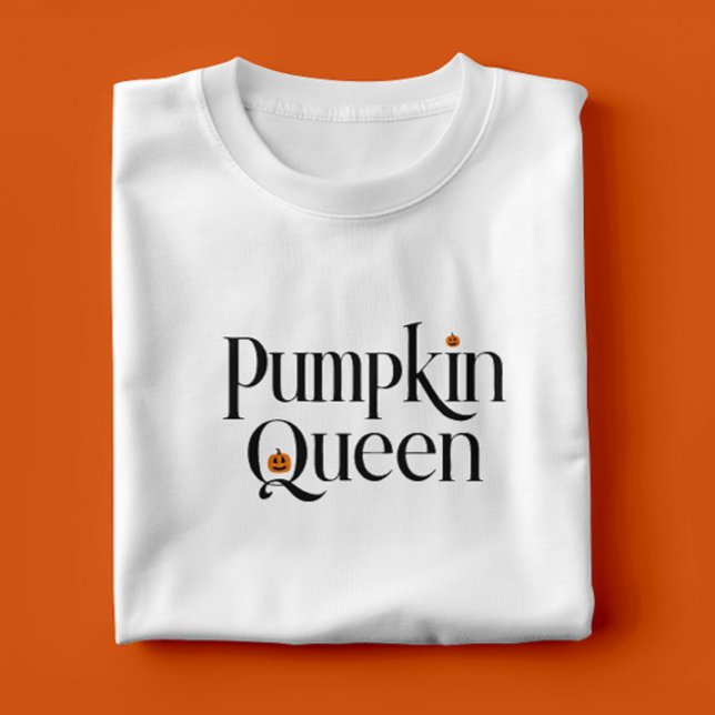 Camiseta Design de Tipografia do Rainha Pumpkin (Pumpkin Queen Halloween Typography Design)