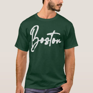 Camiseta Design de Tipografia em Boston Retro
