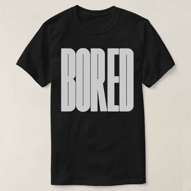 Camiseta Design de tipografia entediada (Frente do Design)