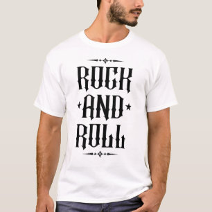 Camiseta Design de Tipografia Gótica de Rock and Roll