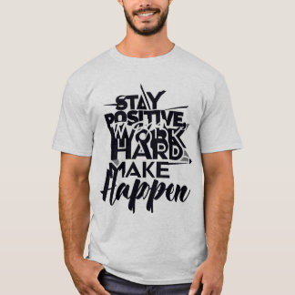 Camiseta Design de Tipografia Motivacional Negrito Mantenha