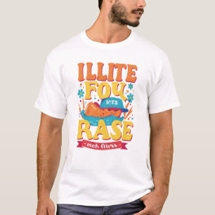 Camiseta Design de Tipografia Multicolorido Negrito