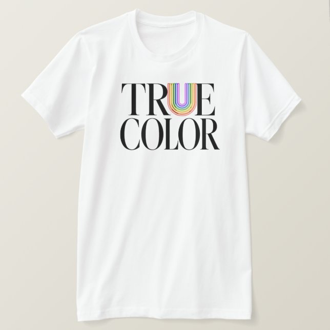 Camiseta Design de Tipografia Personalizada Editorial True  (Frente do Design)