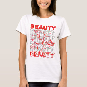 Camiseta Design de Tipografia por Linha Flor de Bela