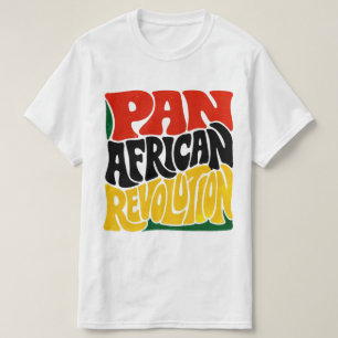Camiseta Design de Tipografia Retro da Revolução Pan-Africa