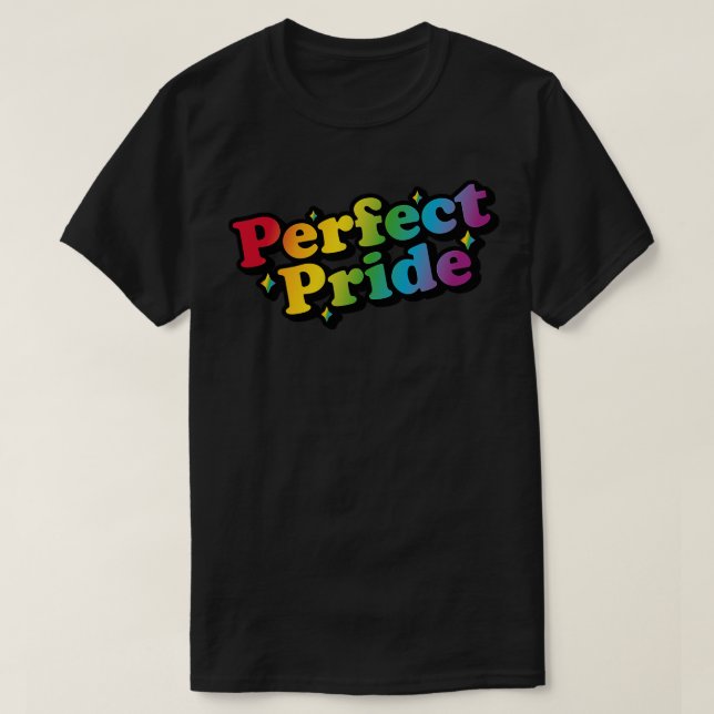 Camiseta Design de Tipografia Retro do Orgulho Perfeito (Frente do Design)