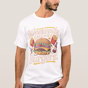 Camiseta Design de Tipografia Retro para Amante de Hambúrgu