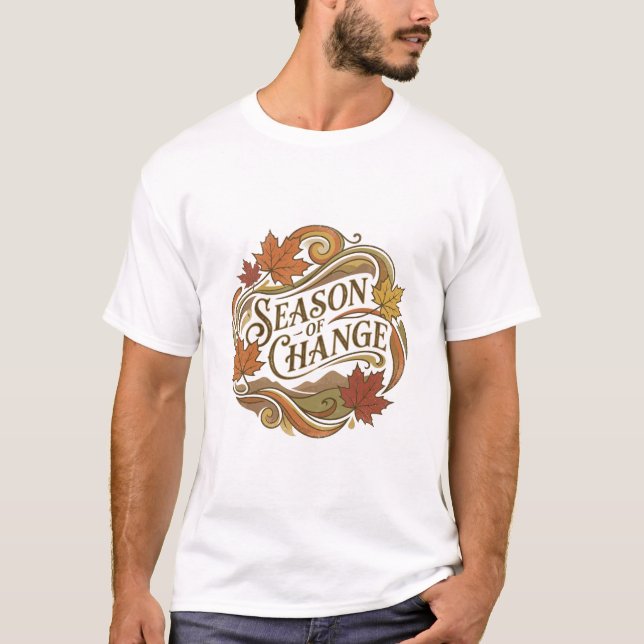 Camiseta design de tipografia Season of Change (Frente)