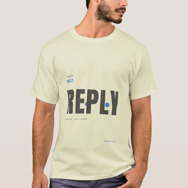 Camiseta Design de Tipografia Tech Sem Resposta (Frente)
