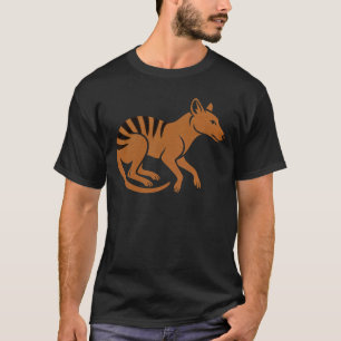 Camiseta Design de Tipografia Vintage Thylacine
