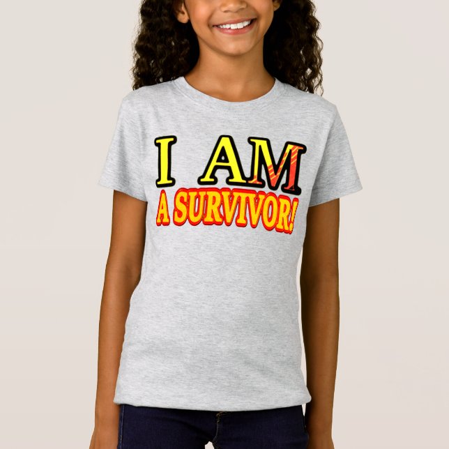 Camiseta Design de Trabalho de arte de "SOBREVIVOR". Compra (Frente)