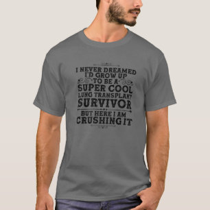 Camiseta Design de Transplante Pulmonar Engraçado Para Mulh