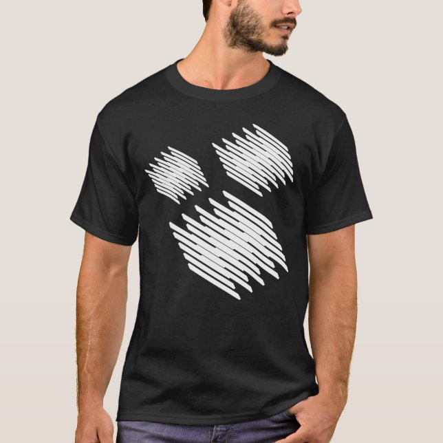 Camiseta design de três quadrados geométricos (Frente)