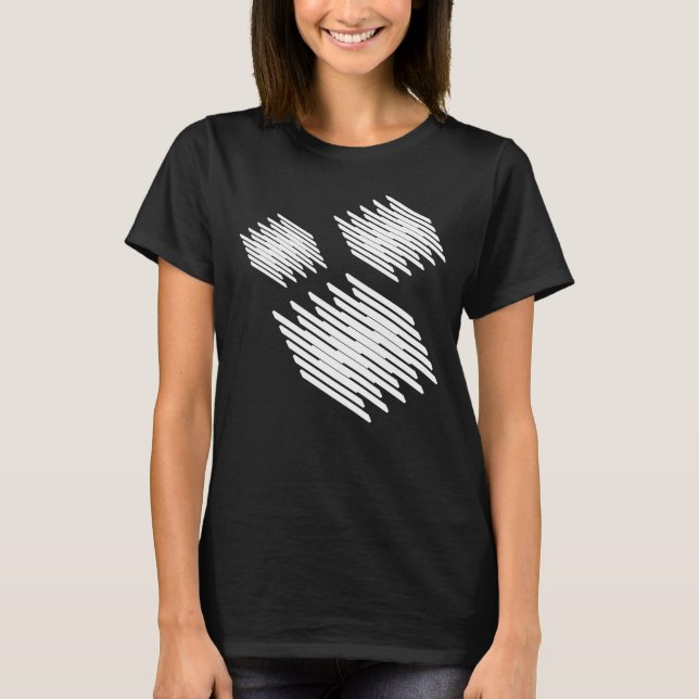 Camiseta design de três quadrados geométricos (Frente)