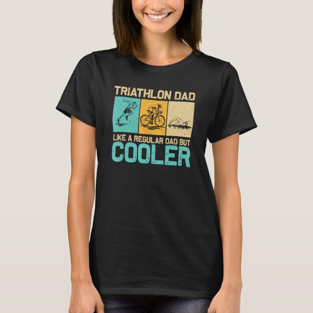 Camiseta Design De Triathlon Engraçado Para Carro De Nataçã (Frente)