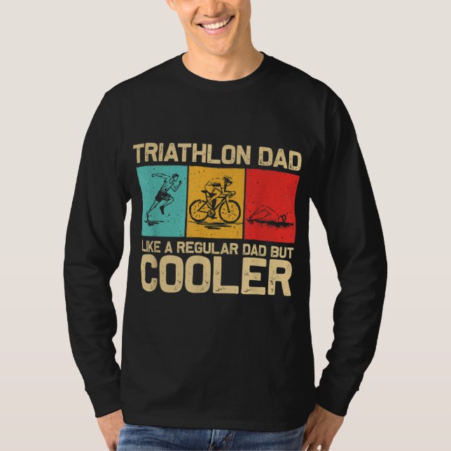 Camiseta Design De Triathlon Engraçado Para Carro De Nataçã (Frente)