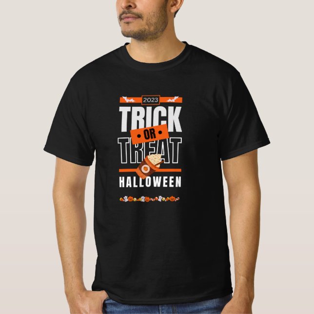 Camiseta design de Trick ou Treat-Halloween 2023 (Frente)