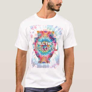Camiseta Design de Troféu Retro Tie-Dye