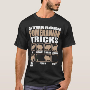 Camiseta Design de Truques de Pomerânia Teimosa