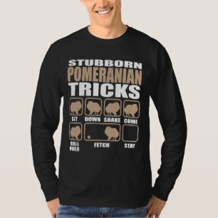 Camiseta Design de Truques Pomeranianos Teimosos