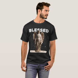 Camiseta Design de Tshirt clássica da Estátua do Anjo Abenç