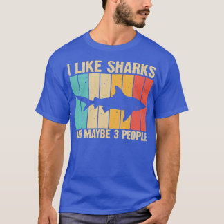 Camiseta Design De Tubarão Engraçado Para Crianças Mulheres