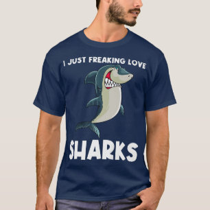 Camiseta Design De Tubarão Engraçado Para Homens