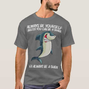 Camiseta Design De Tubarão Engraçado Para Homens