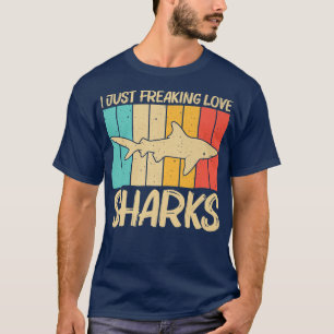 Camiseta Design De Tubarão legal Para Mulheres Homens