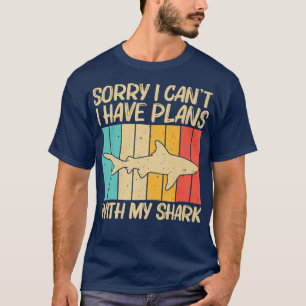 Camiseta Design De Tubarão legal Para Mulheres Homens