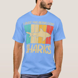 Camiseta Design De Tubarão legal Para Mulheres Homens