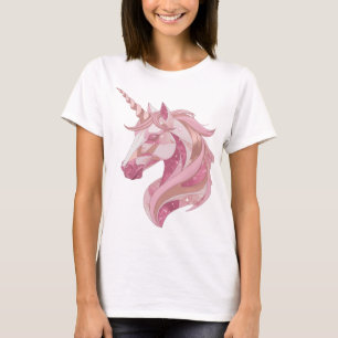 Camiseta Design de UNICÓRNIO de Prata Brilhante