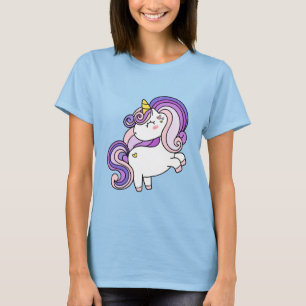Camiseta Design de Unicórnio Fofo para Meninas Mágicas