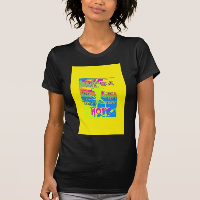 Camiseta DESIGN de Unidade dos EUA: Esperança e força (Frente)