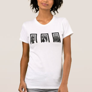 Camiseta Design de Unidade Silhueta Preta Moderna