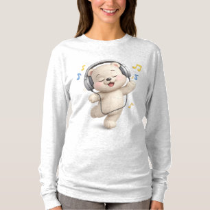 Camiseta Design de Urso de Pelúcia Adorável e Fofo