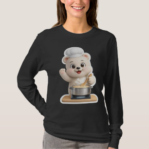 Camiseta Design de Urso de Pelúcia Adorável e Fofo